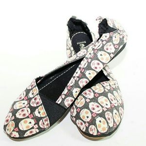 Mad Love Sugar Skull Slip On Shoes Sz 11